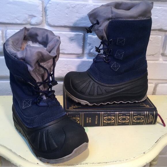 UGG Ludwig Unisex Waterproof Blue Suede Winter Snow Boots Insulated Toddler 11 - Picture 1 of 7